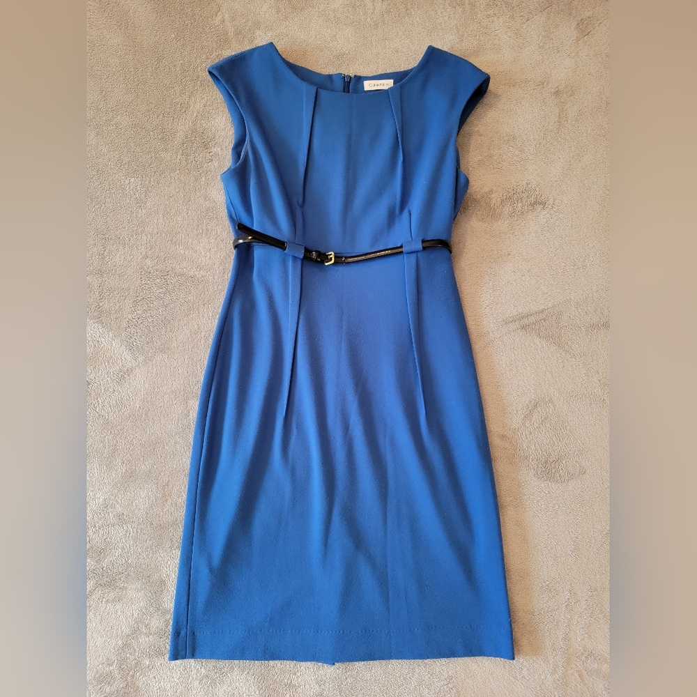 Calvin Klein Sheath Dress Size 8 in Klein Blue